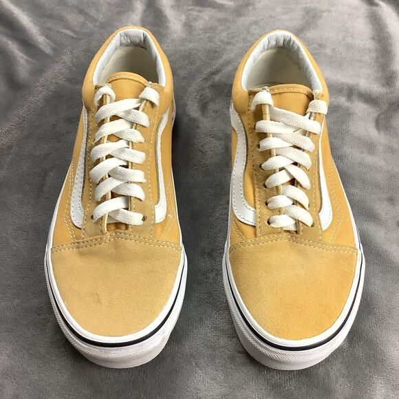 Vans Off The Wall Old Skool Yellow Low Top Lace Up Sneaker Shoes Women 5.5 Men 4 - Picture 2 of 9